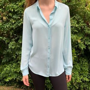 Powder Blue Collared Tildon Blouse
